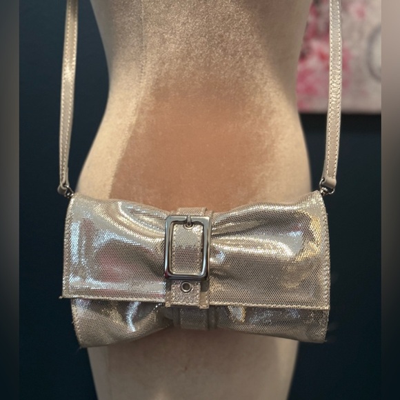 Sergio Renato Silver Bow Buckle Crossbody Evening bag - Picture 1 of 7